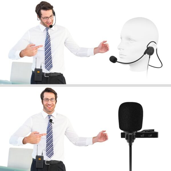 Fifine Micrófono K031B Inalámbrico USB con Solapa y Diadema - Imagen 3