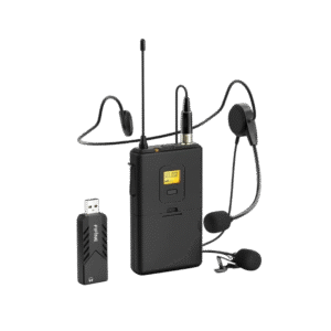 Fifine Micrófono K031B Inalámbrico USB con Solapa y Diadema