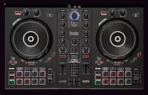 Controlador DJ compacto con jog wheels sensibles al tacto, interfaz de audio integrada y compatibilidad con Serato DJ Lite. - Itestream